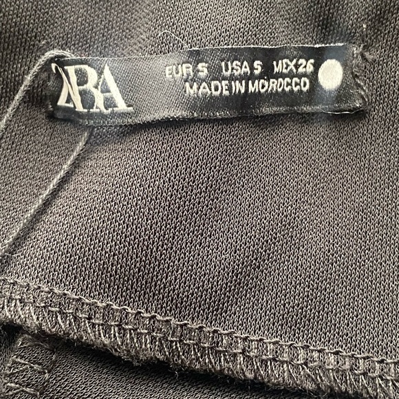 Zara Black Long Square Neck Maxi Goth Dress Size Small NEW. - Picture 5 of 11